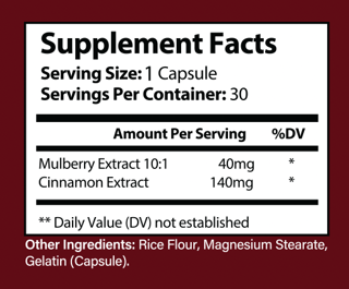 Glucocyn Blood Sugar Support Dietary Supplement 30 Capsules — photo 2