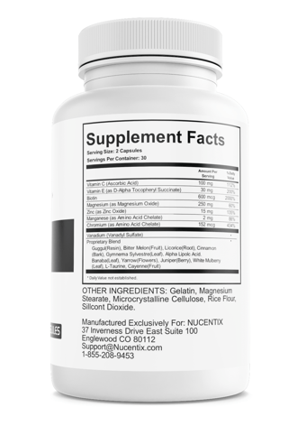 Nucentix GS-85 Glucose Support Formula Dietary Supplement 60 Capsules — photo 2