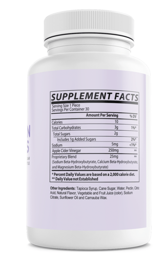 BioVera Burn Gummies Apple Cider Vinegar Dietary Supplement 30 Gummies — photo 2