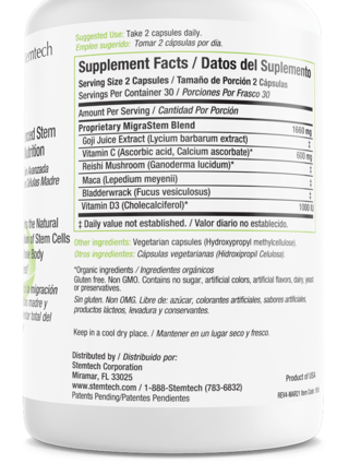 Stemtech Migra Stem Advanced Cell Nutrition Dietary Supplement 60 Capsules — photo 2
