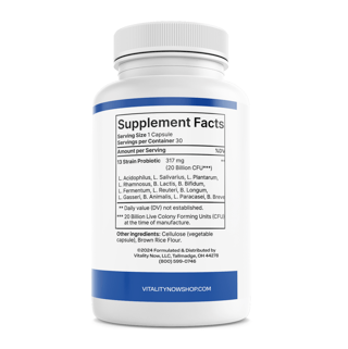 Vitality Now Youthful Digest Gut Support Dietary Supplement 30 Capsules