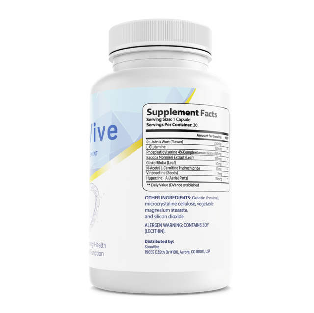 Sonovive Hearing Supplement Supports Brain Function Hearing Health 30 Capsules — photo 2