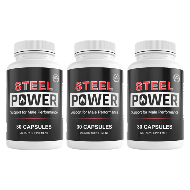 Steel Power Mens Health Support Dietary Supplement 30 Capsules Bundle of 3 — photo 1