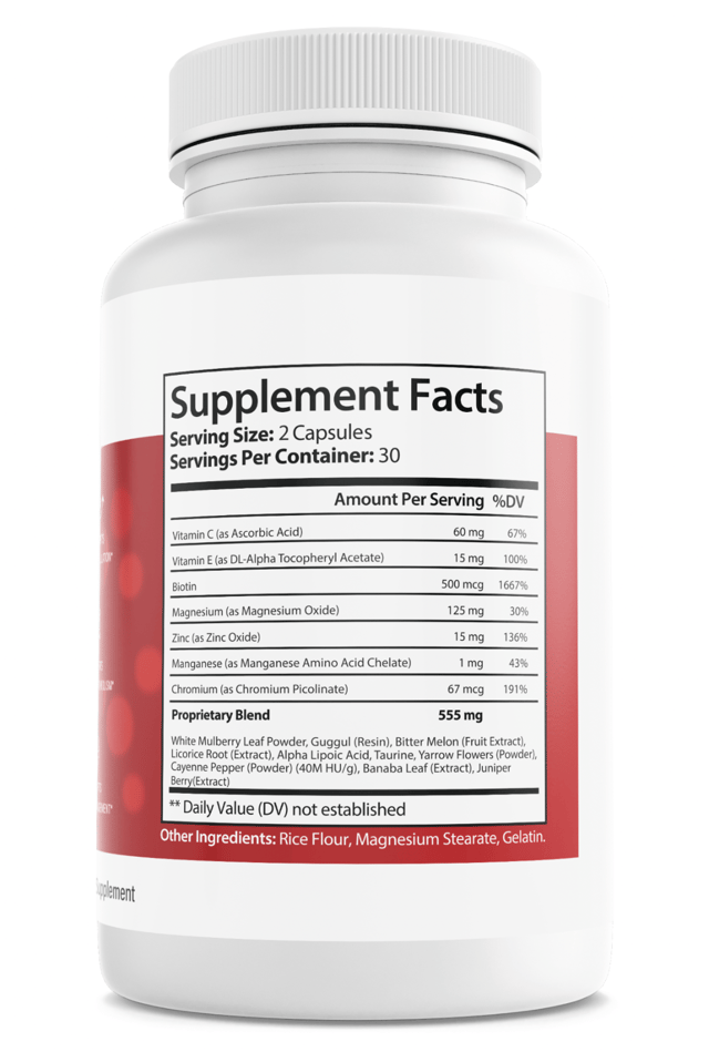 GlucoCore Blood Support Supplement Guggul Juniper Dietary Supplement 60 Capsules — photo 2