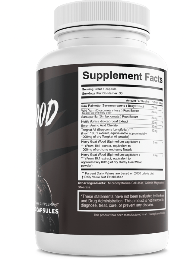 HorseWood Mens Health Support Horse Wood Dietary Supplement 30 Capsules — photo 2