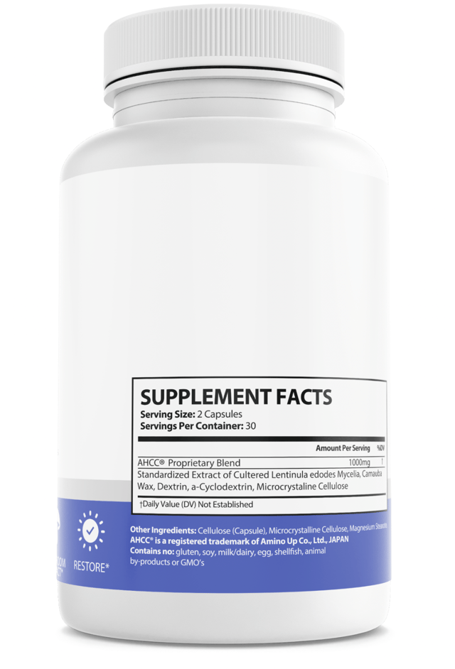 AHCC restore Immune Support Dietary Supplement 60 Capsules — photo 2