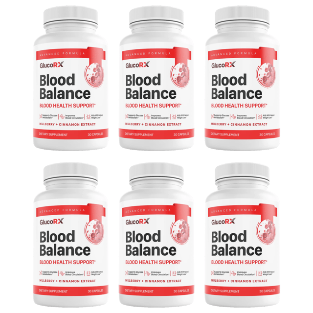 GlucoRX Blood Balance Blood Health Support Supplement 30 Capsules (Bundle of 6) — photo 1