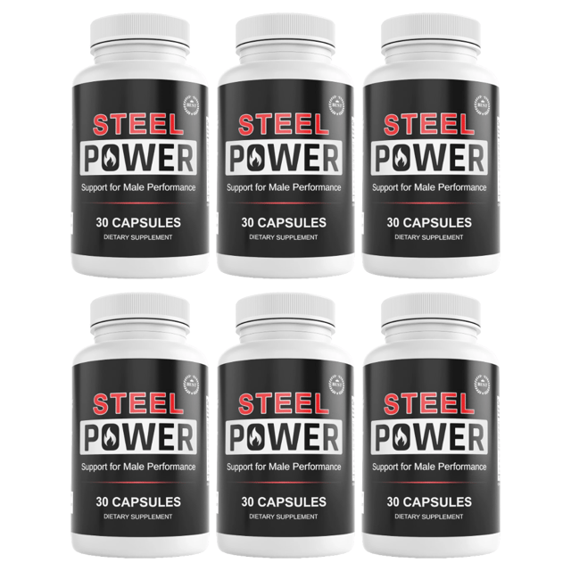 Steel Power Mens Health Support Dietary Supplement 30 Capsules Bundle of 6 — photo 1