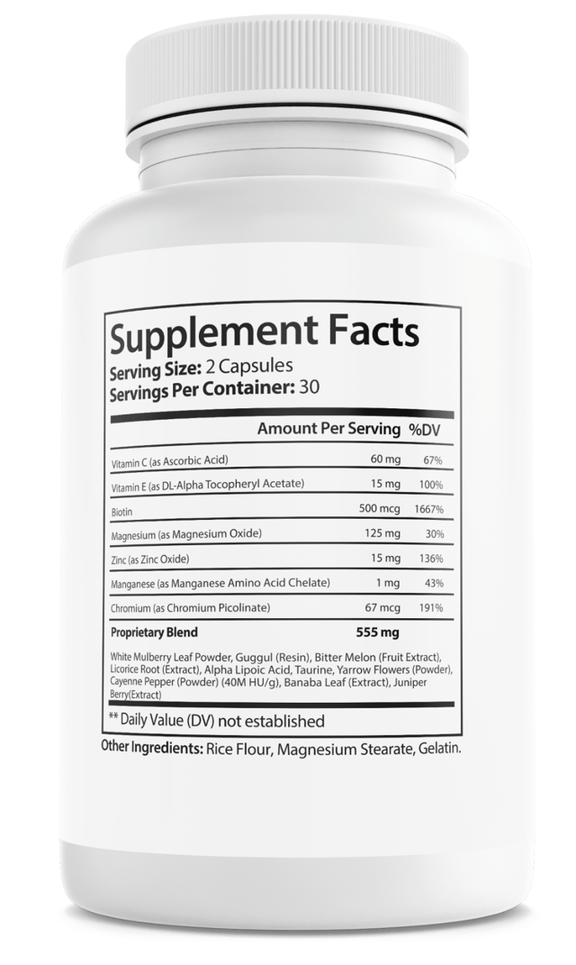 Gluco Elixer Blood Health Support Formula Dietary Supplement 60 Capsules — photo 2