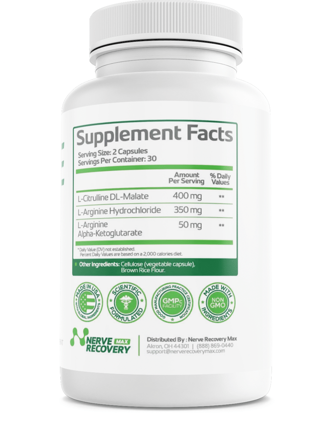 Nerve No2 Nitric Oxide Booster Health Support Dietary Supplement 60 Capsules — photo 2