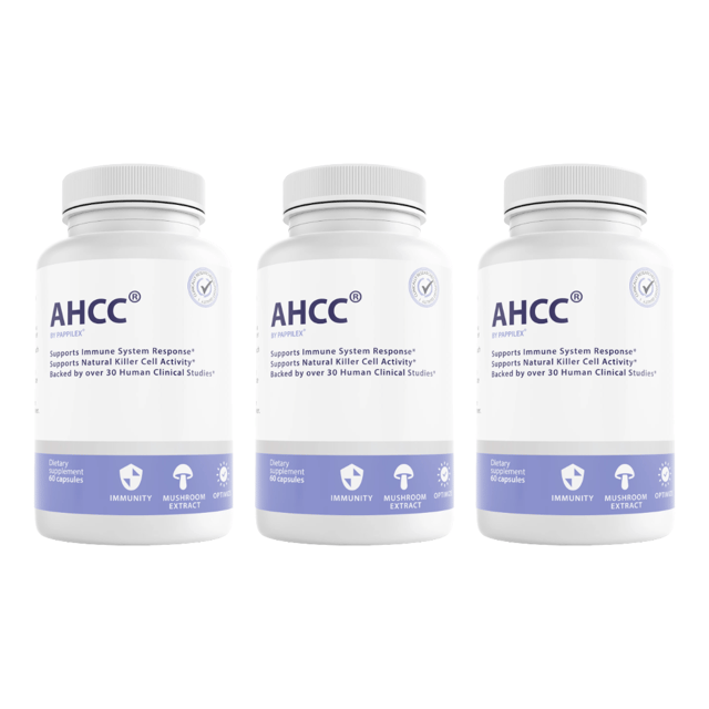 AHCC Pappilex Support Dietary Supplement 60 Capsules (Bundle of 3) — photo 1