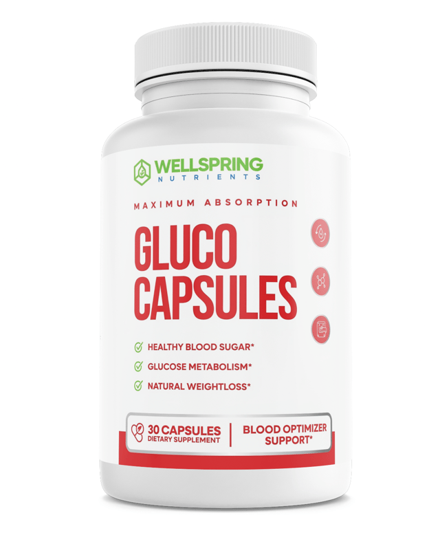 Gluco Capsules Blood Health & Optimizer Support 30 Capsules WellSpring Nutrients — photo 1