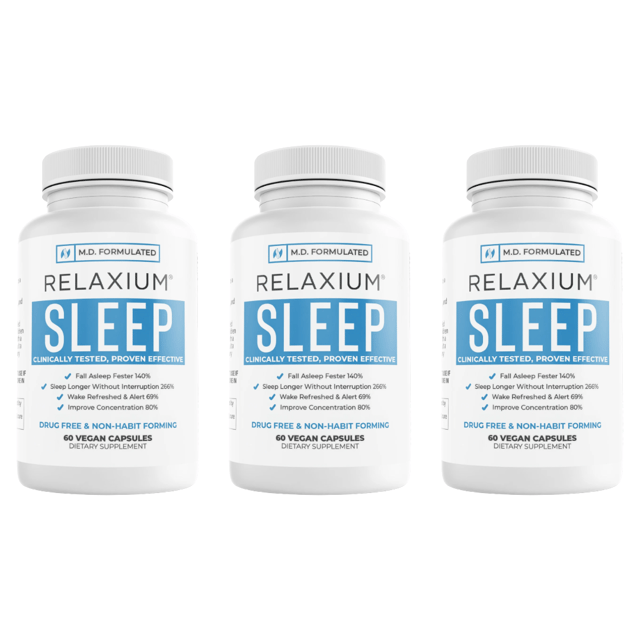 Relaxium Sleep Support Dietary Supplement 60 Capsules (Bundle of 3) — photo 1
