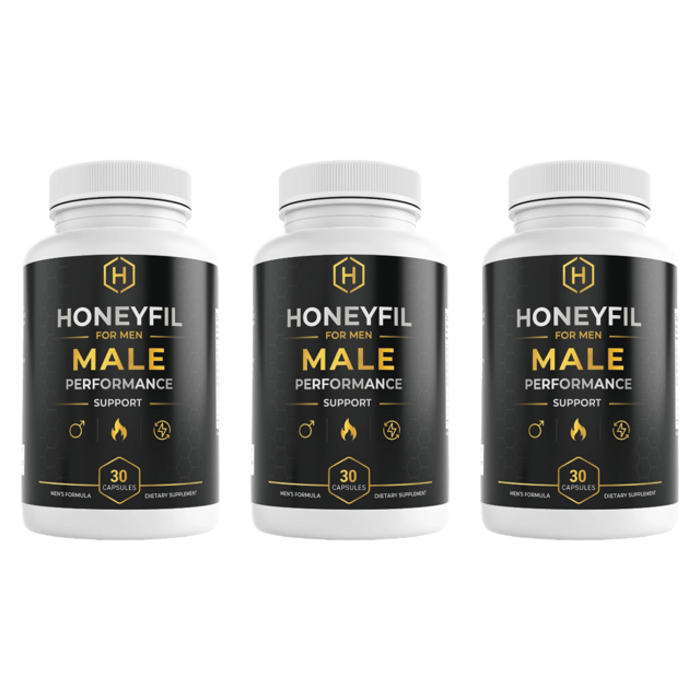 HoneyFil for Men Mens Health Support Dietary Supplement 30 Capsules Bundle of 3 — photo 1
