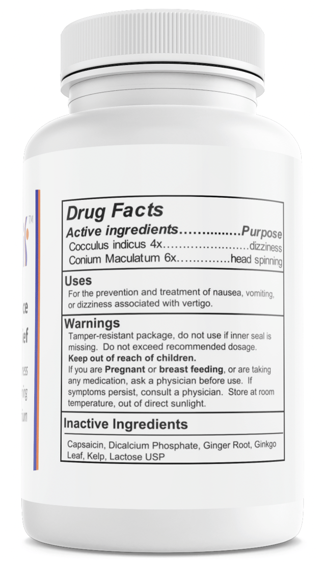 Vertisil Vertigo Relief Dizziness Nausea Support 60 Capsules (Bundle of 2) — photo 2