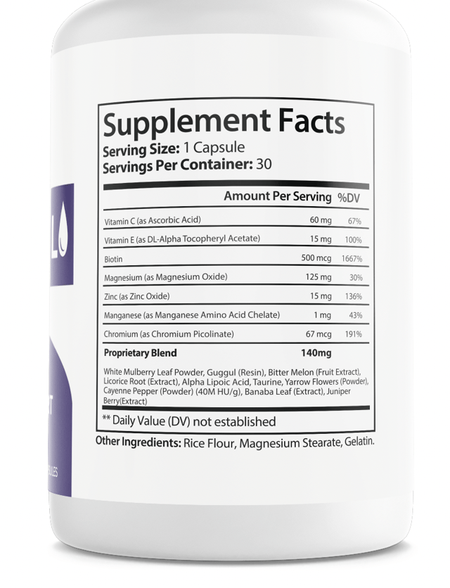 GlycoPezil Blood Health Support Dietary Supplement 30 Capsules — photo 2