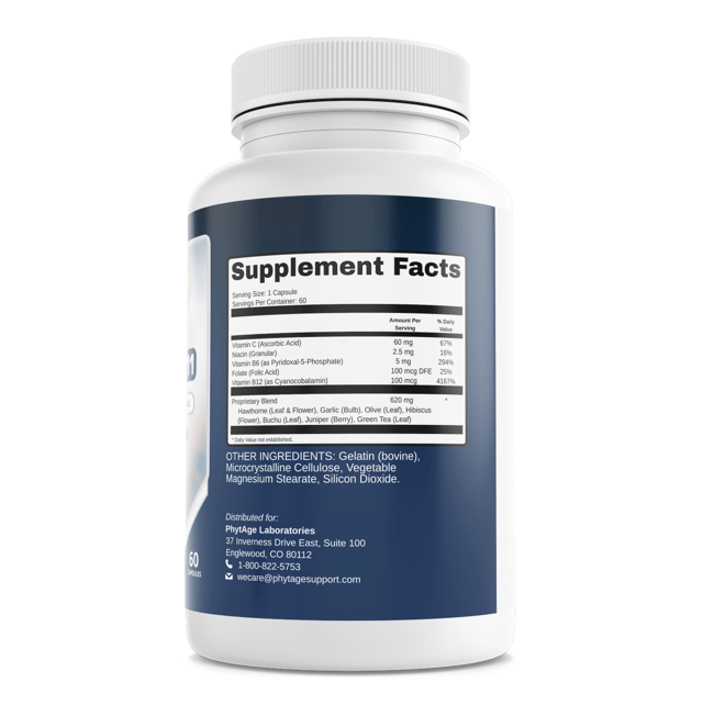 Phytage Labs Blood Pressure Health Support Dietary Supplement 60 Capsules — photo 2