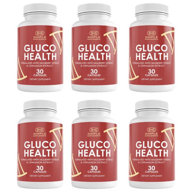 Gluco Health Blood Health Support Dietary Supplement 30 Capsules (Bundle of 6) — photo 1