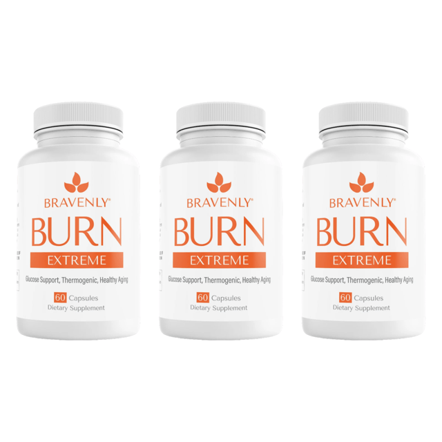 Bravenly Burn Glucose Health Support Dietary Supplements 60 Capsules Bundle of 3 — photo 1