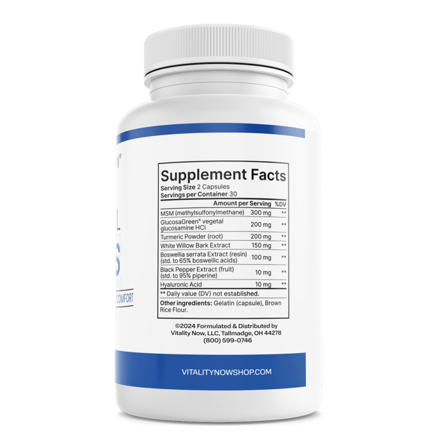 Vitality Now Youthful Joints Support Dietary Supplement 60 Capsules