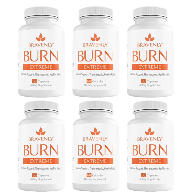 Bravenly Burn Glucose Health Support Dietary Supplements 60 Capsules Bundle of 6 — photo 1