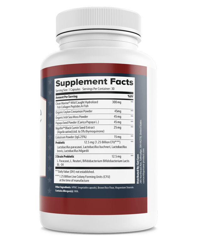 Gut Save Digestion Health Support GutSave Dietary Supplement 30 Capsules — photo 2