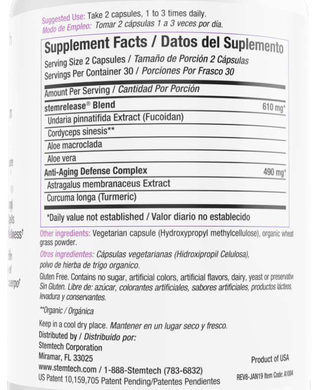 Stemtech Stem Release Stem Cell Nutrition Dietary Supplement 60 Capsules — photo 2